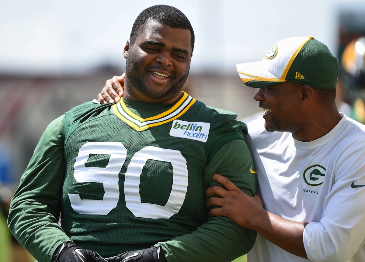 Green Bay Packers defensive lineman B.J. Raji by Benny Sieu—USA TODAY Sports.