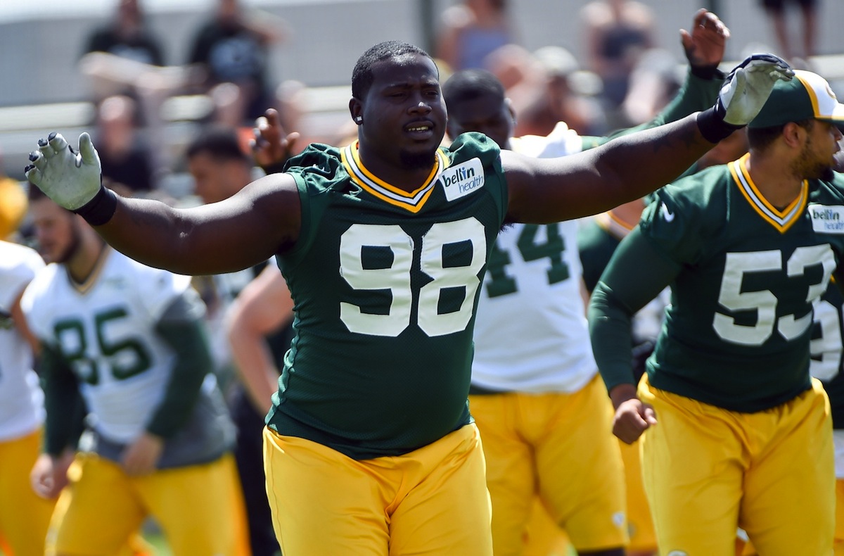 Green Bay Packers defensive lineman Letroy Guion by Benny Sieu—USA TODAY Sports.