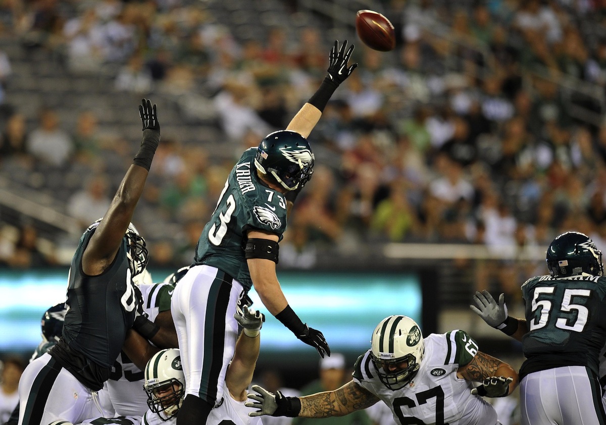 Defensive lineman Joe Kruger (73) by Joe Camporeale—USA TODAY Sports.