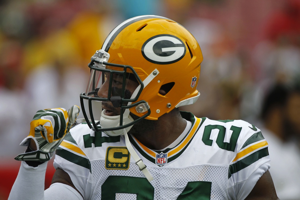 Green Bay Packers cornerback Jarrett Bush—Kim Klement, USA TODAY Sports.