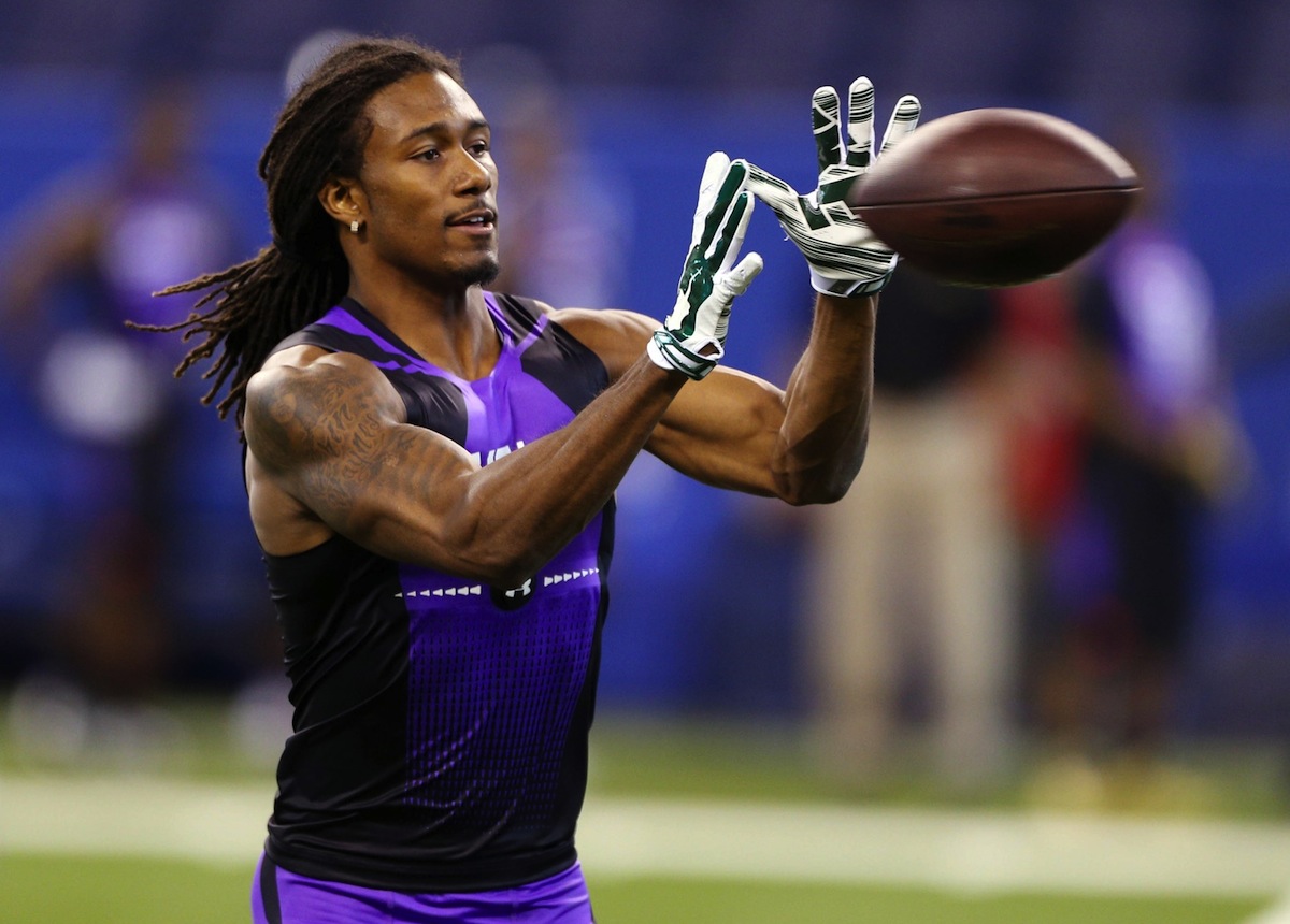Michigan State cornerback Trae Waynes at the NFL Combine—Brian Spurlock, USA TODAY Sports.